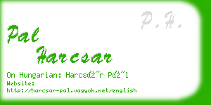 pal harcsar business card